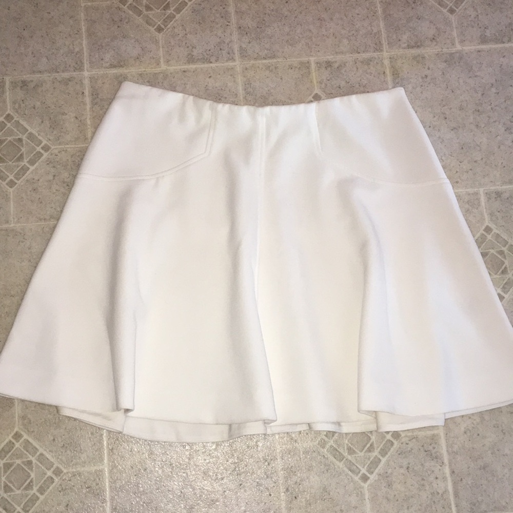 Lela Rose cream color fluted fit n flare mini